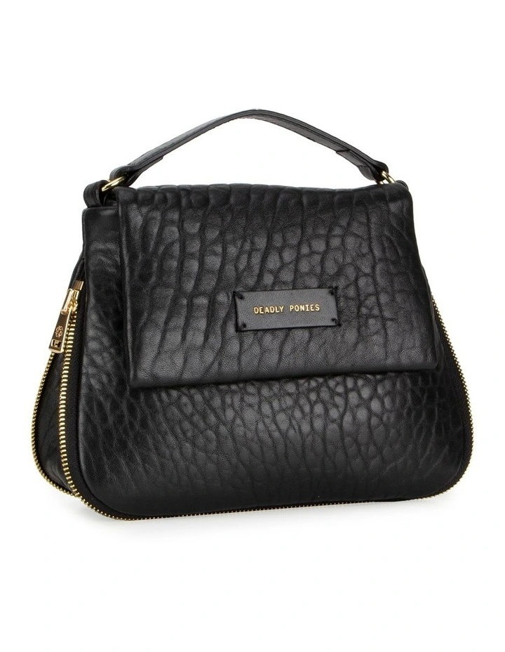 Mr Caiman Mini Crossbody Bag in Black image 2