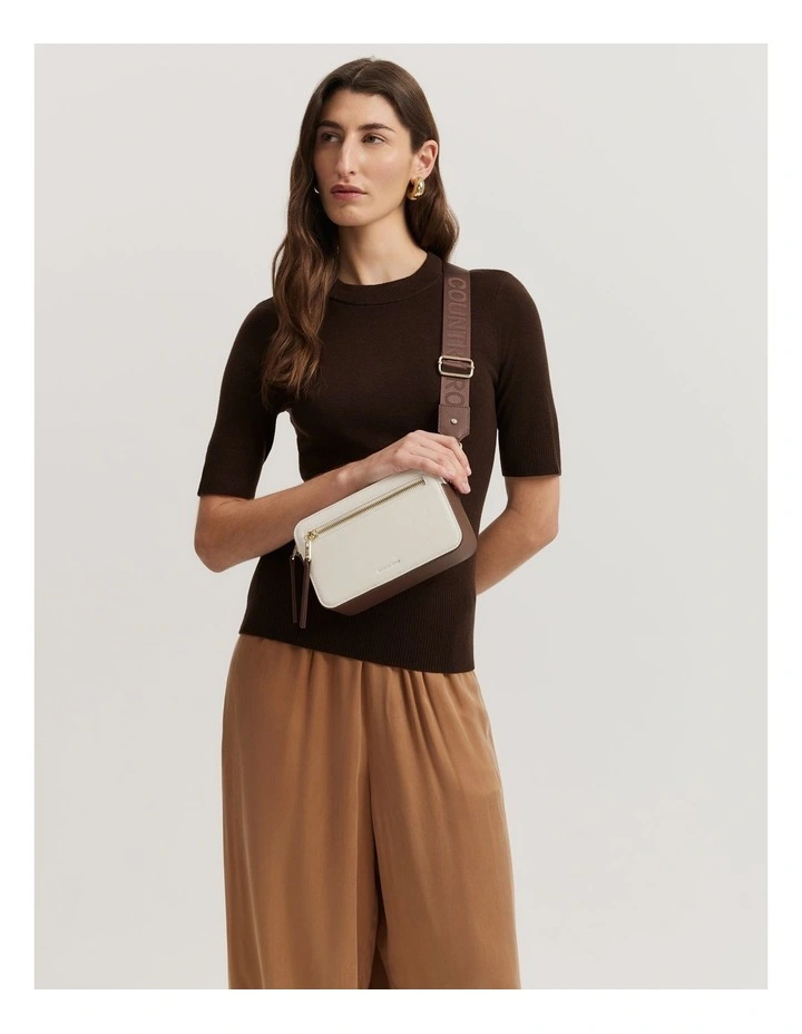 Branded Camera Bag in Lemon image 2