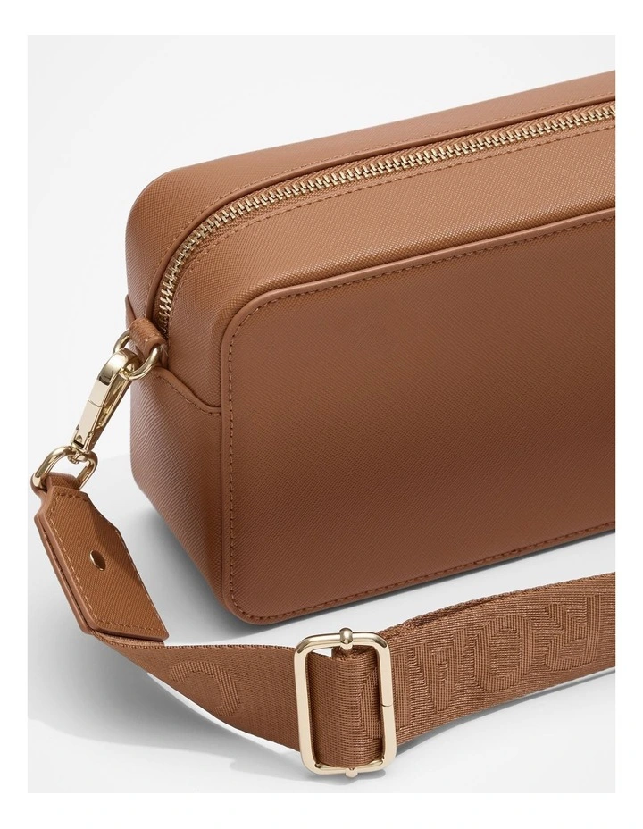 Branded Camera Bag in Tan image 3