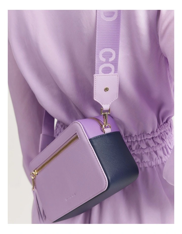 Branded Camera Bag in Amethyst image 2