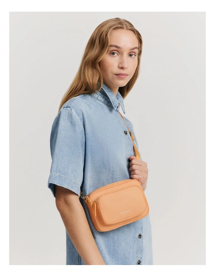 Recycled Polyester Blend Mini Soft Crossbody Bag in Sunrise image 2