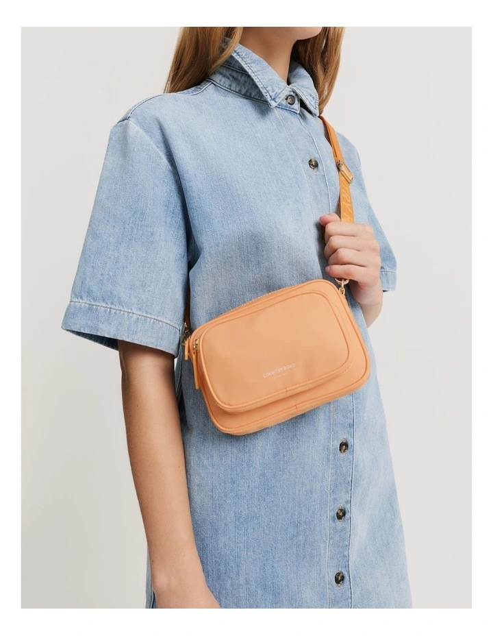 Recycled Polyester Blend Mini Soft Crossbody Bag in Sunrise image 4
