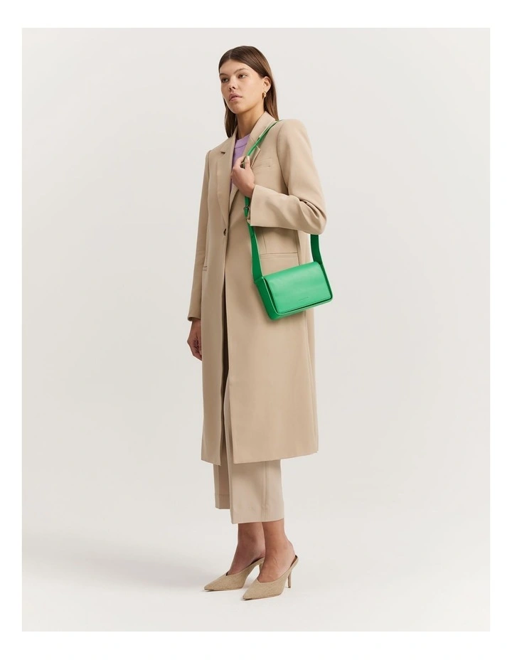 Flap Shoulder Bag in Jewel Green image 2