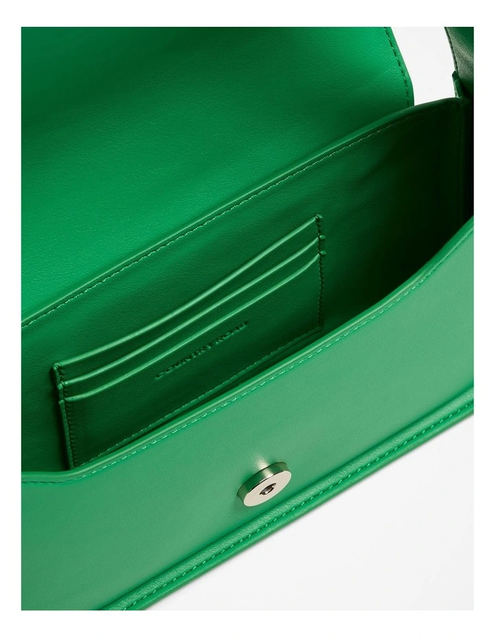 Flap Shoulder Bag in Jewel Green image 3