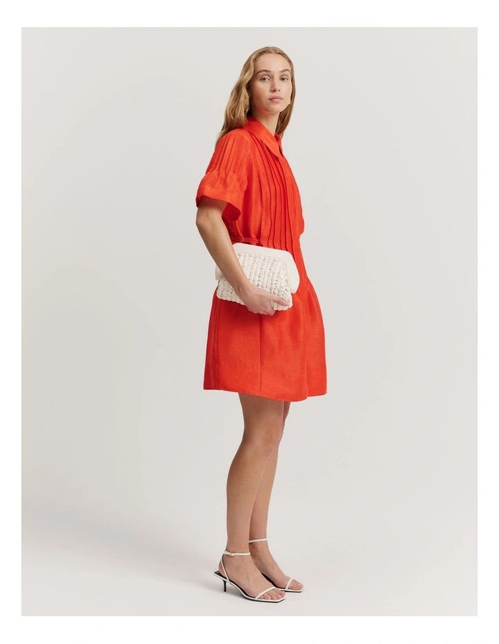 Braided Clutch in White image 4