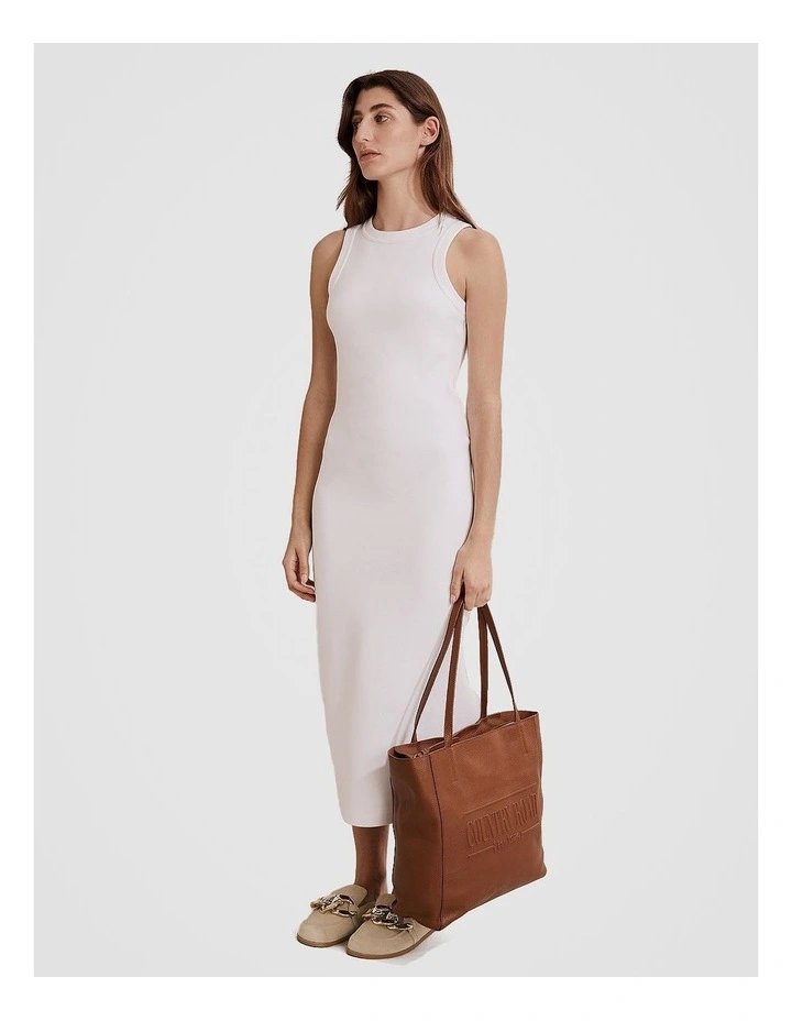 Heritage Leather Shopper in Tan image 4