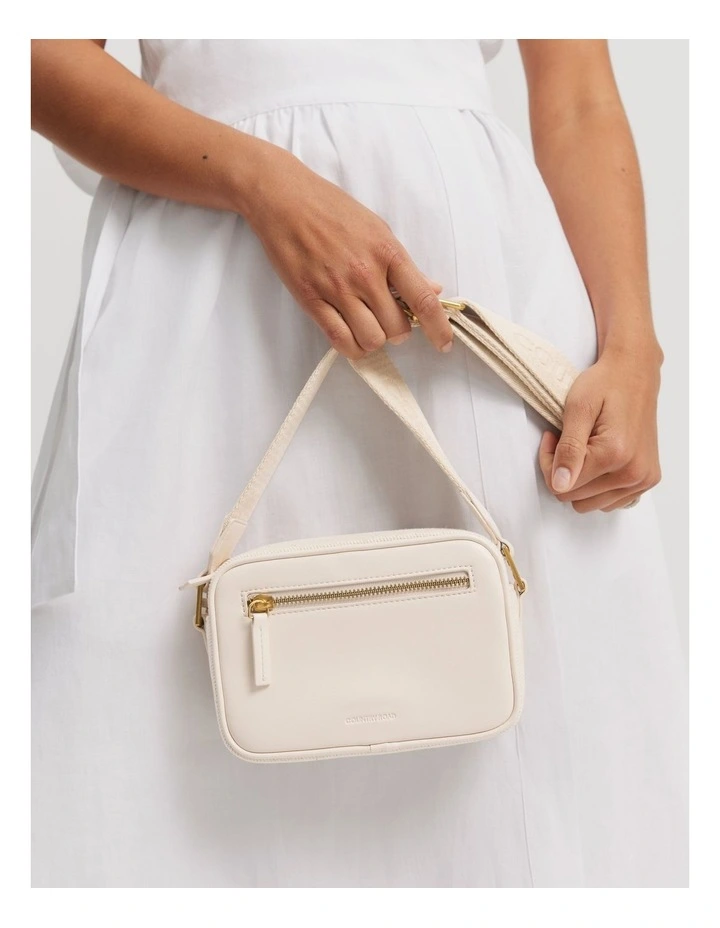 Webbed Zip Camera Crossbody Bag in Natural image 2