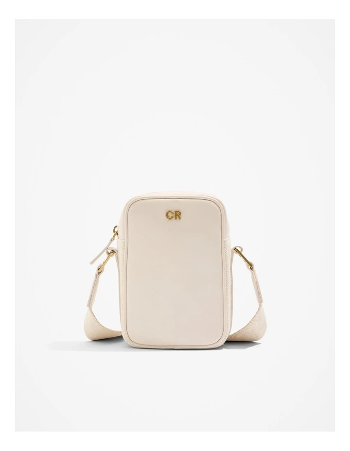 Webbing Zip Mini Crossbody Bag in Natural image 1