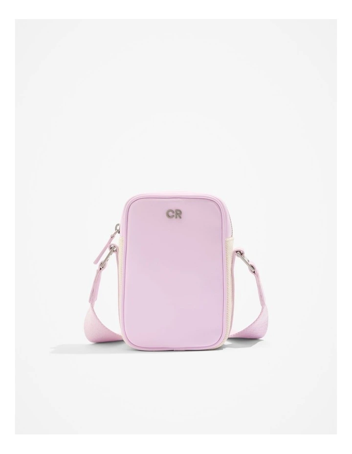 Webbing Zip Mini Crossbody Bag in Peony image 1
