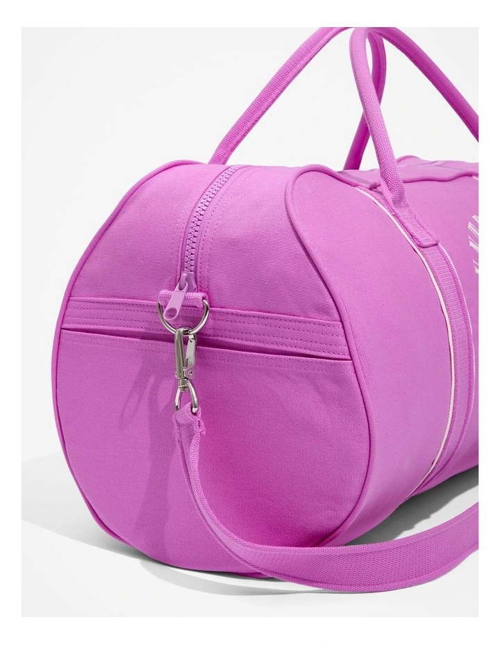 Australian Cotton Round Logo Duffle Bag in Vivid Purple image 3