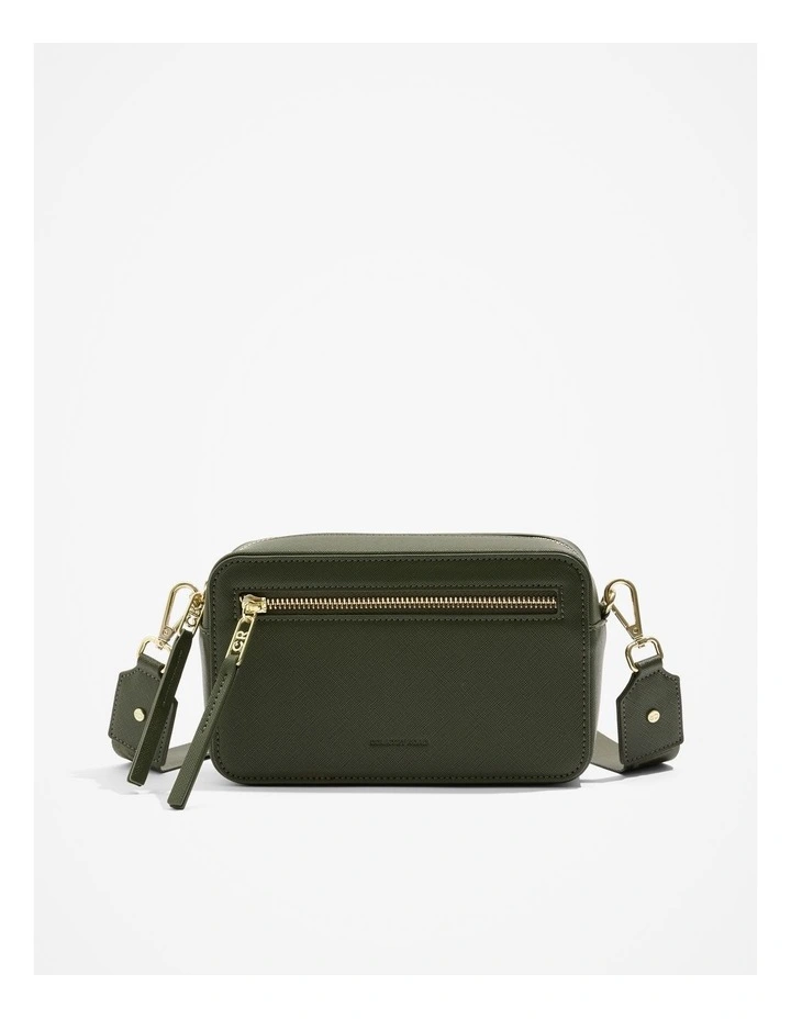 Branded Camera Bag in Dark Olive image 1