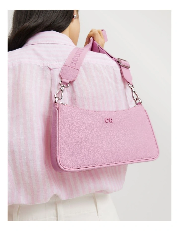 Logo Crossbody Bag in Rose image 2