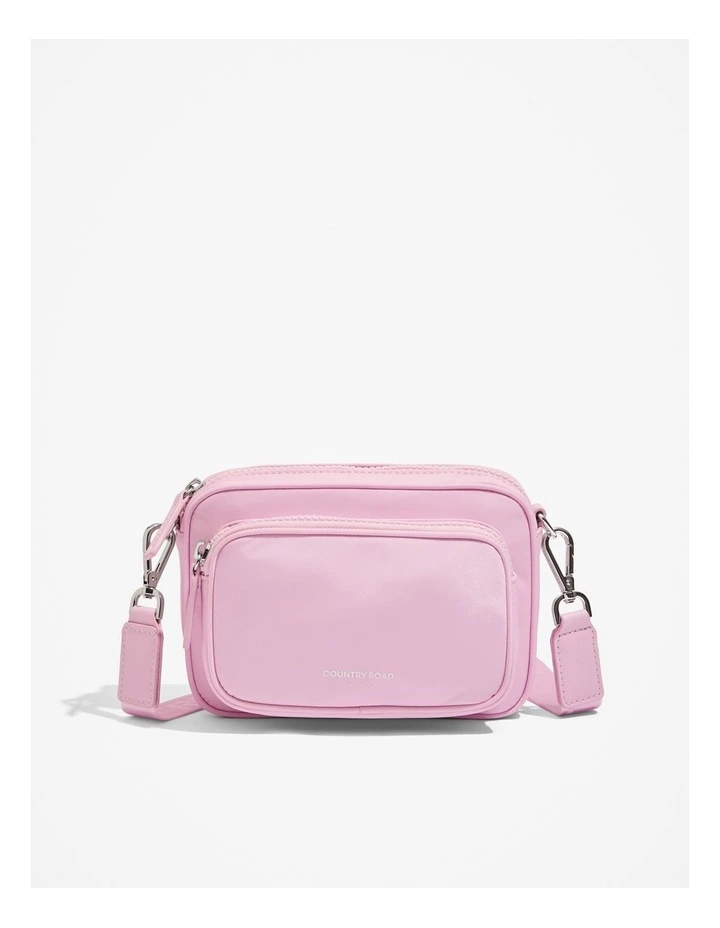 Recycled Polyester Mini Soft Crossbody Bag in Rose image 1