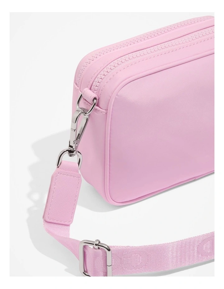 Recycled Polyester Mini Soft Crossbody Bag in Rose image 3