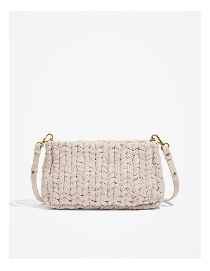 Plaited Shoulder Bag in Cloud White