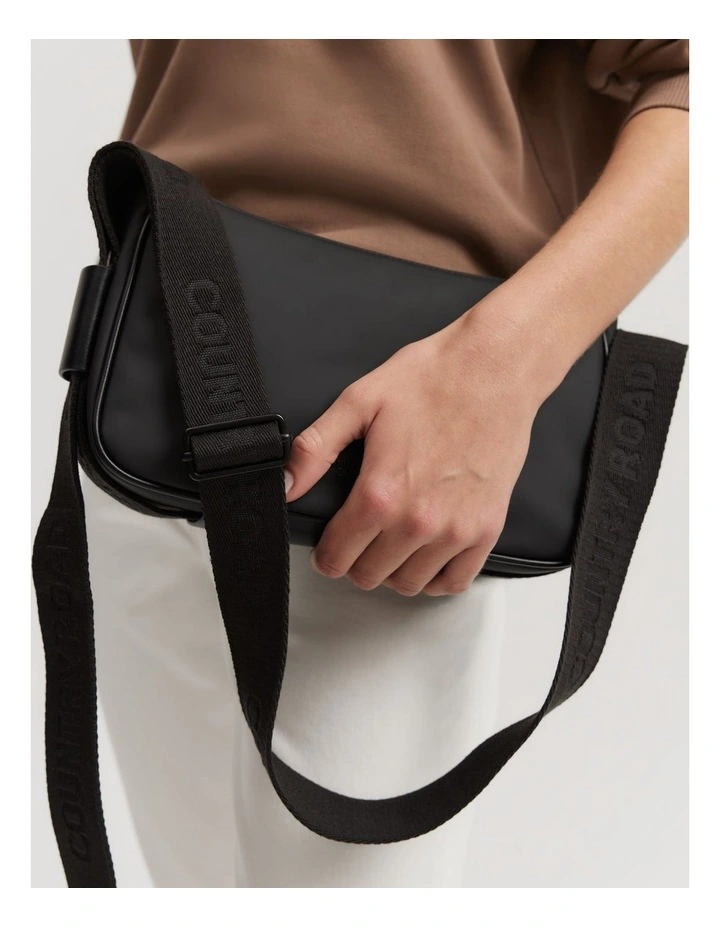 Coated Crossbody in Black image 4