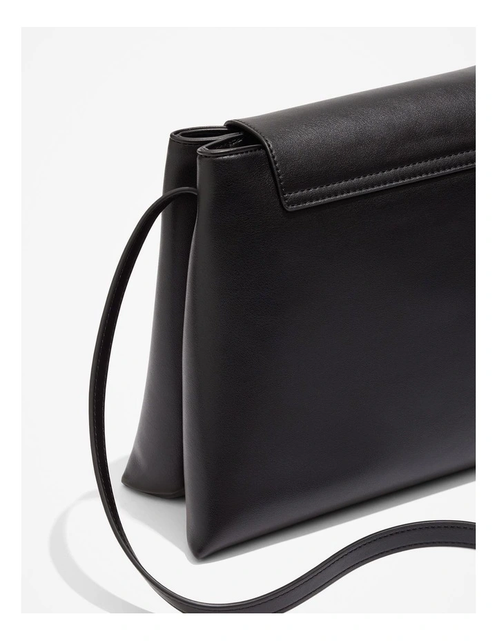 Folded Detail Sling in Black image 3