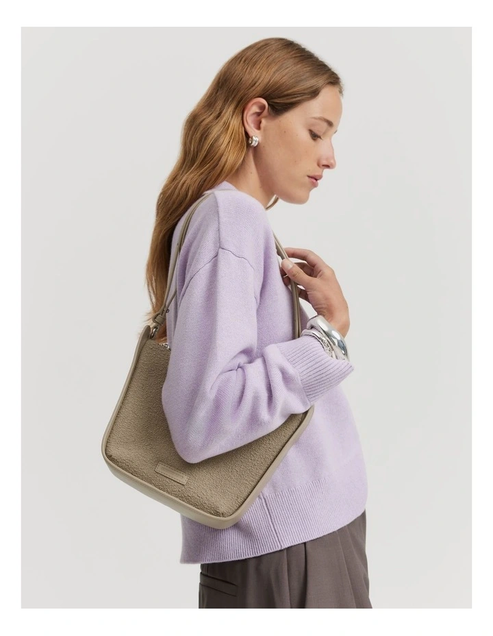 Soft Zip Sling Bag in Fawn image 2