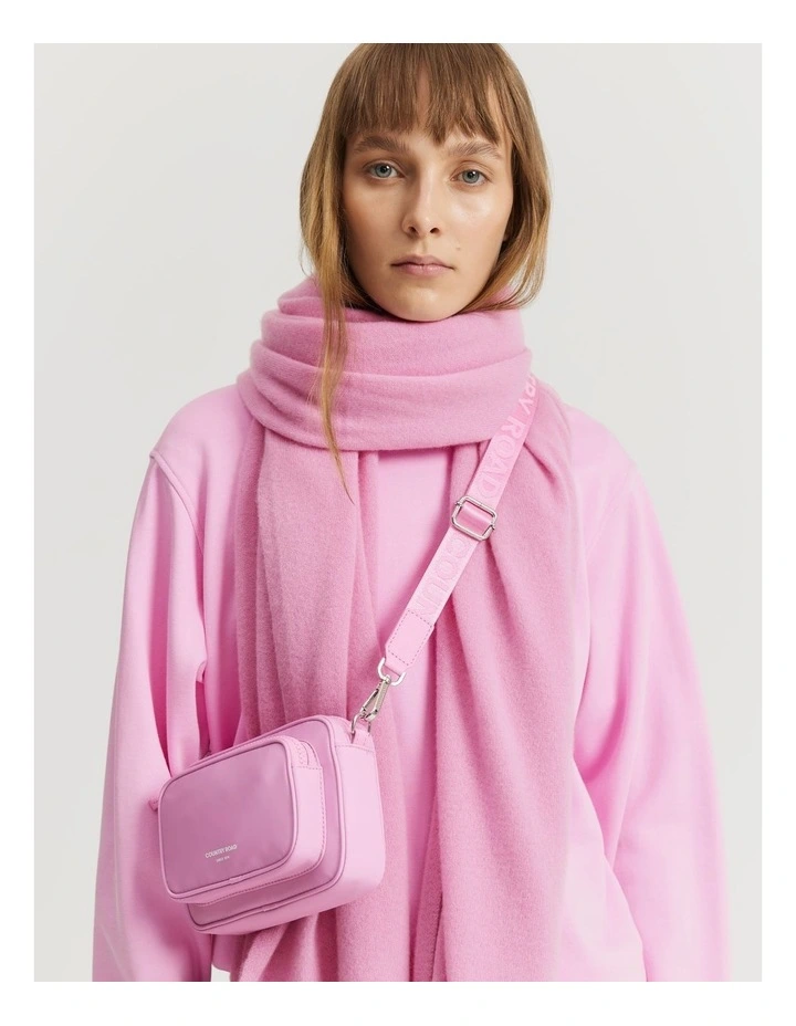 Recycled Polyester Mini Soft Crossbody Bag in Rosetta image 2