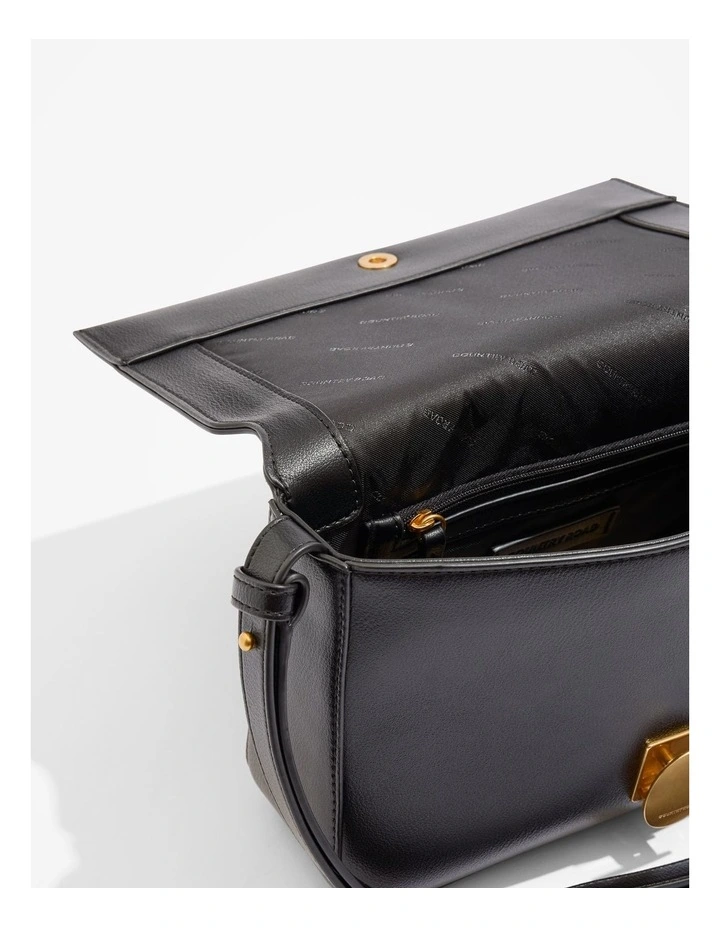 Foldover Pouch Bag in Black image 4