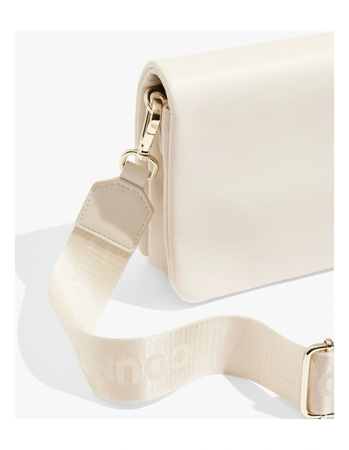 Flap Detail Crossover Bag in Antique White image 3