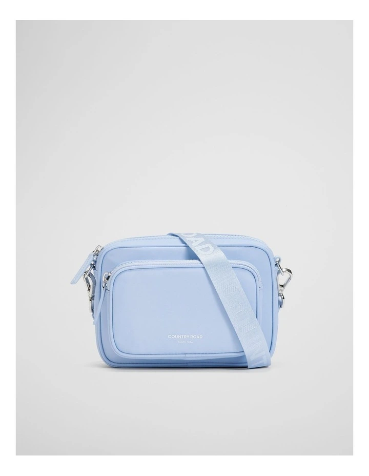 Recycled Polyester Mini Soft Crossbody Bag in Sky Blue image 1