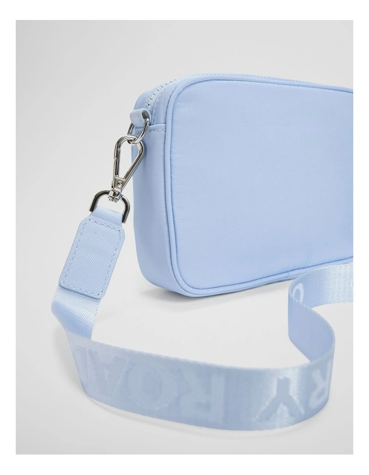 Recycled Polyester Mini Soft Crossbody Bag in Sky Blue image 3