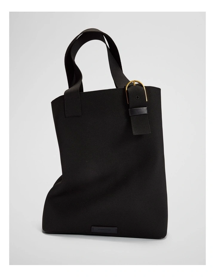 North South Knit Shopper in Black image 4
