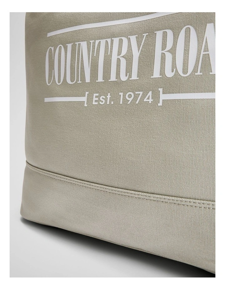 Australian Cotton Printed Heritage Shopper in Dark Pistachio image 3