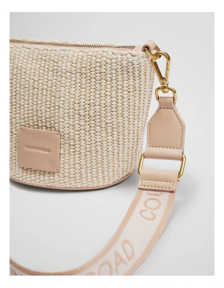 Basket Crossbody Bag in Latte image 4