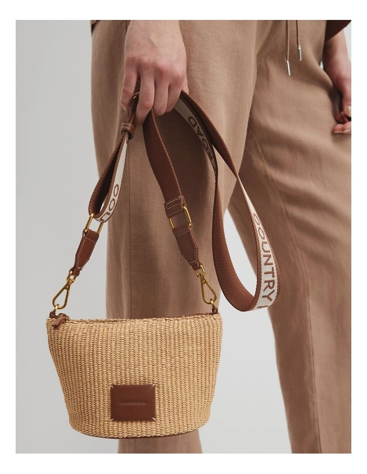 Basket Crossbody Bag in Rust image 2