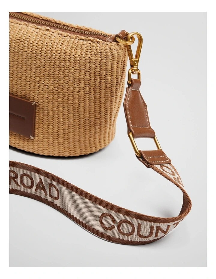 Basket Crossbody Bag in Rust image 4