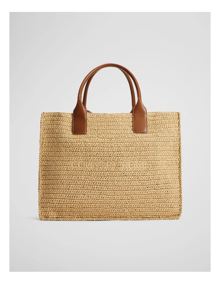 Large Straw Shopper in Natural image 1