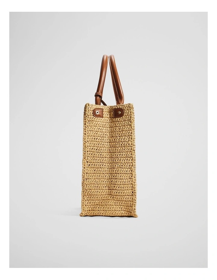 Large Straw Shopper in Natural image 4