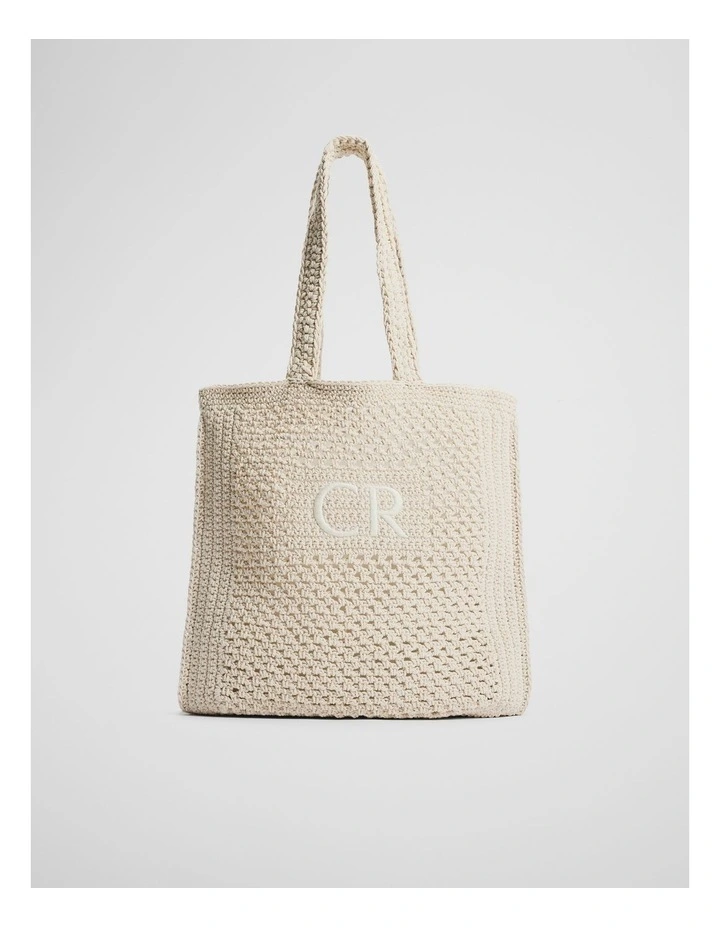 Macrame Shopper in Sand image 1