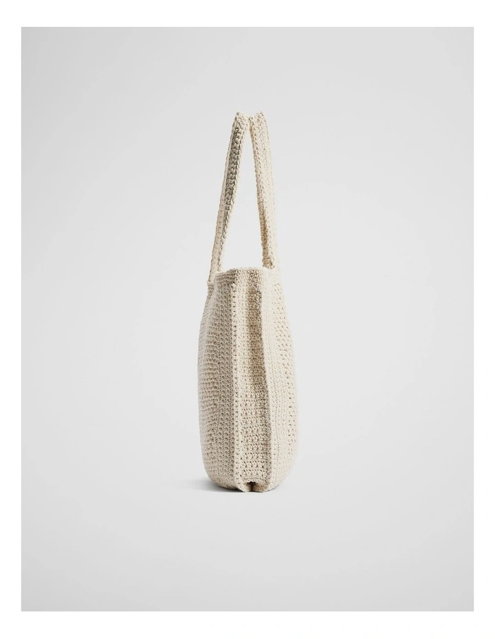 Macrame Shopper in Sand image 4