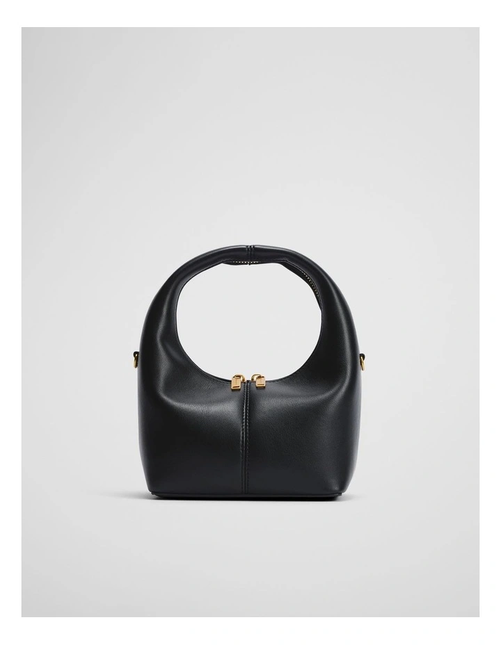 Mini Hobo Crossbody Bag in Black image 1