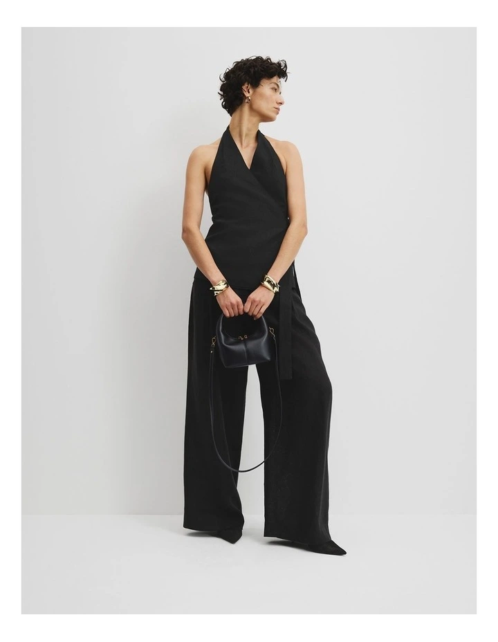 Mini Hobo Crossbody Bag in Black image 2