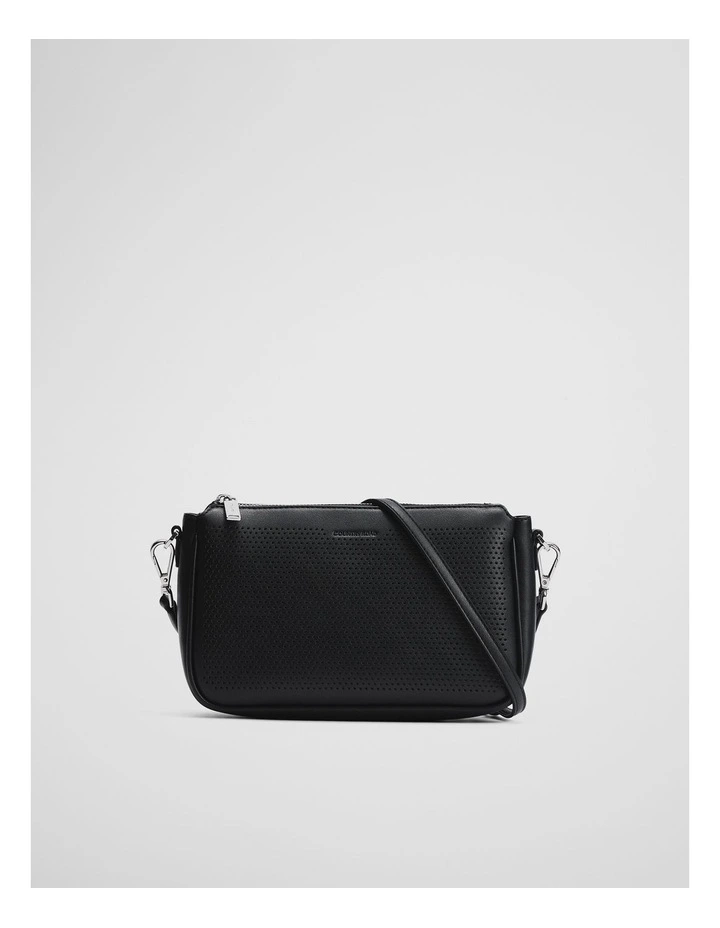 Perforated Crossbody Bag in Black image 1