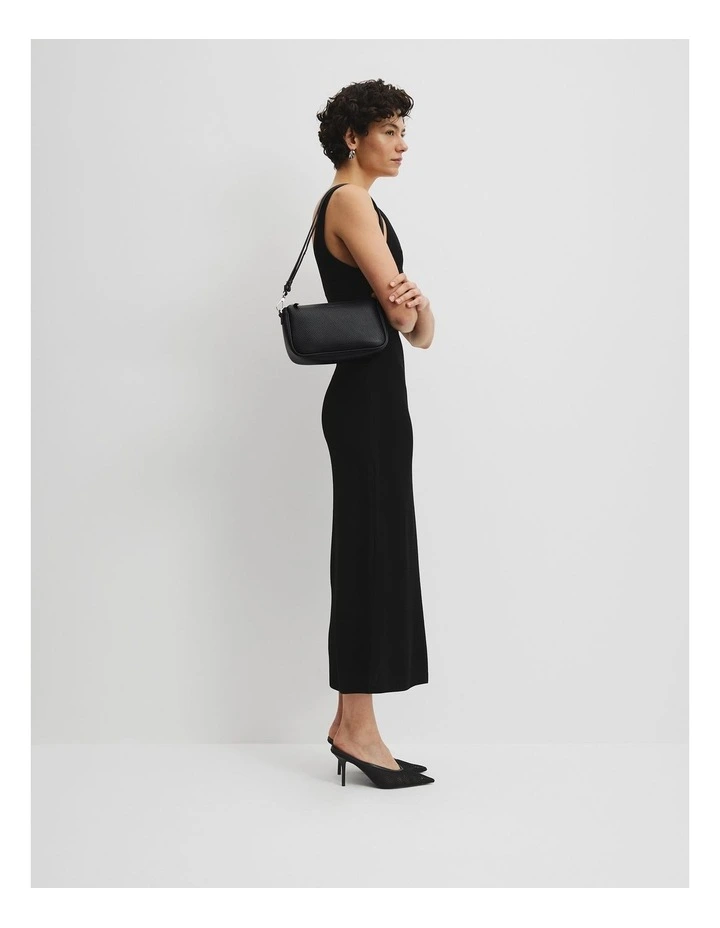 Perforated Crossbody Bag in Black image 2