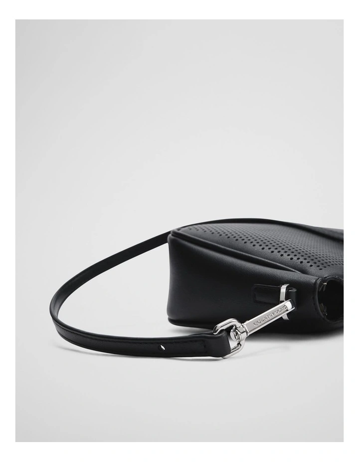 Perforated Crossbody Bag in Black image 4