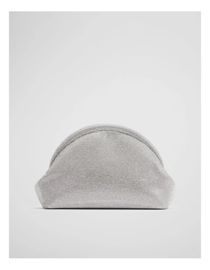 Sparkle Frame Clutch in Silver image 1