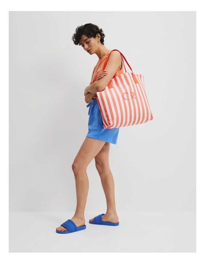 Verified Australian Cotton Classic Logo Shopper in Tangerine image 2