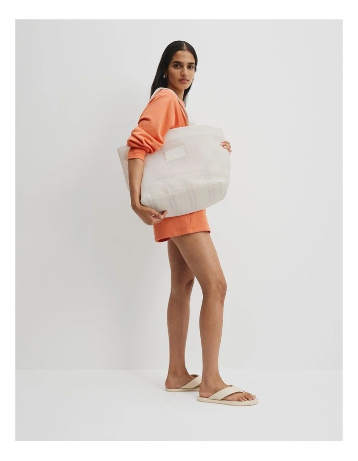 Mesh Shopper in White image 2