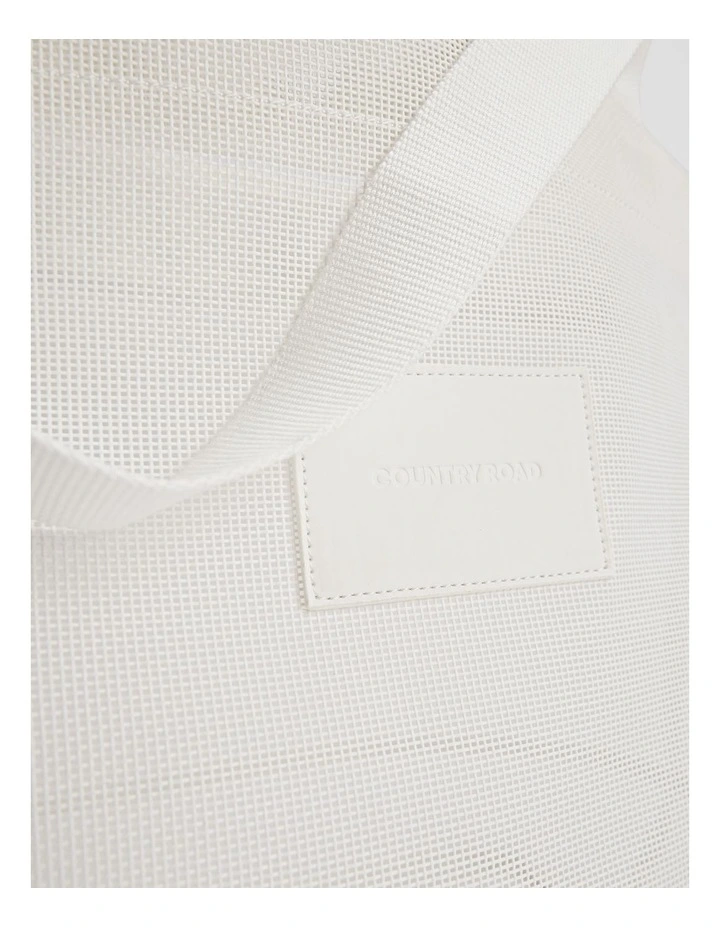 Mesh Shopper in White image 3