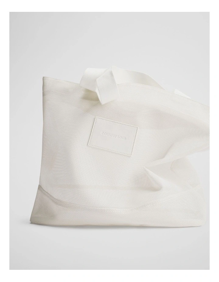 Mesh Shopper in White image 4