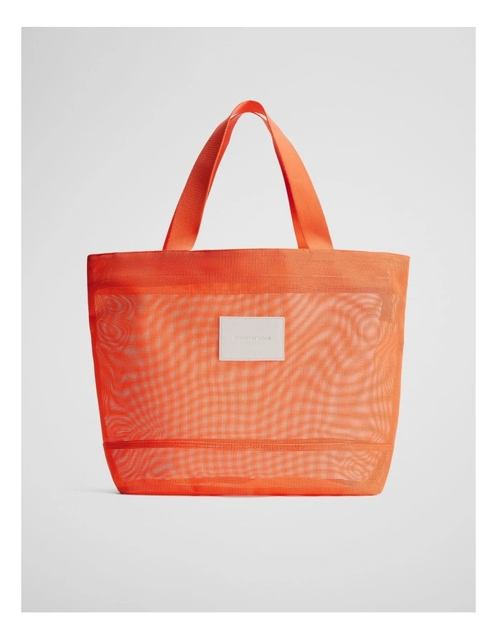 Mesh Shopper in Tangerine image 1