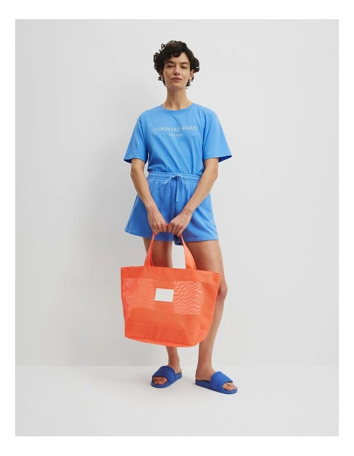 Mesh Shopper in Tangerine image 2