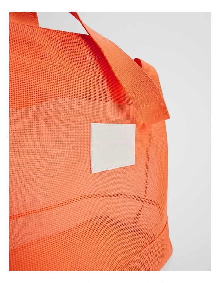 Mesh Shopper in Tangerine image 3