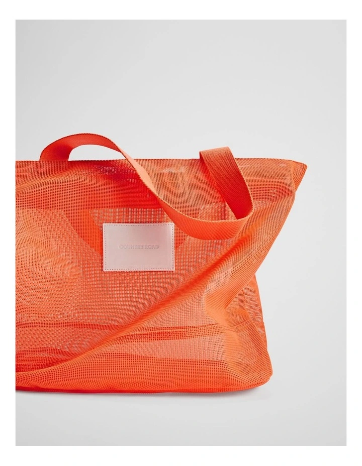 Mesh Shopper in Tangerine image 4